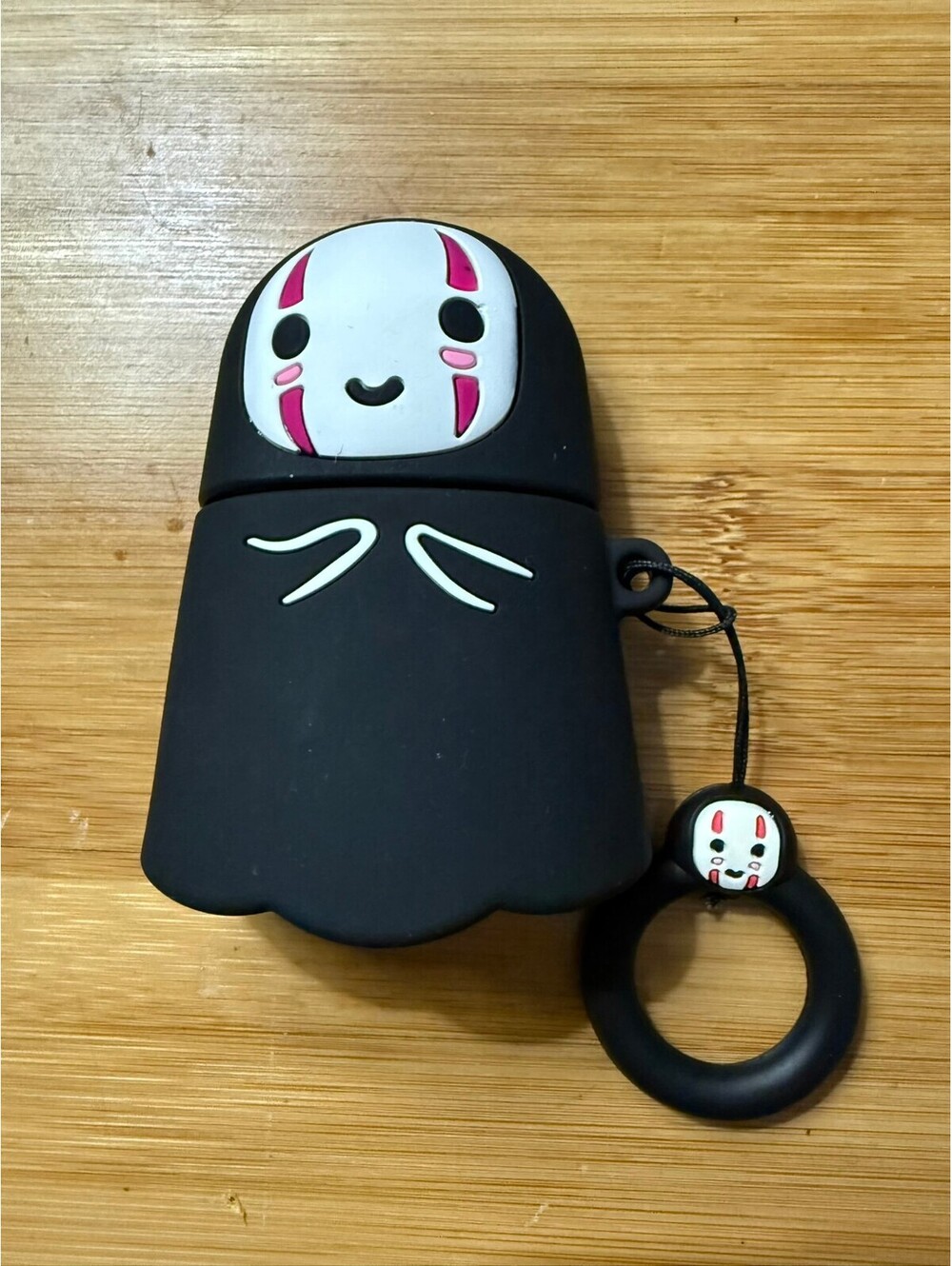 No-Face Character Black Keychain Airpods gen 1 -2 case or bag charm